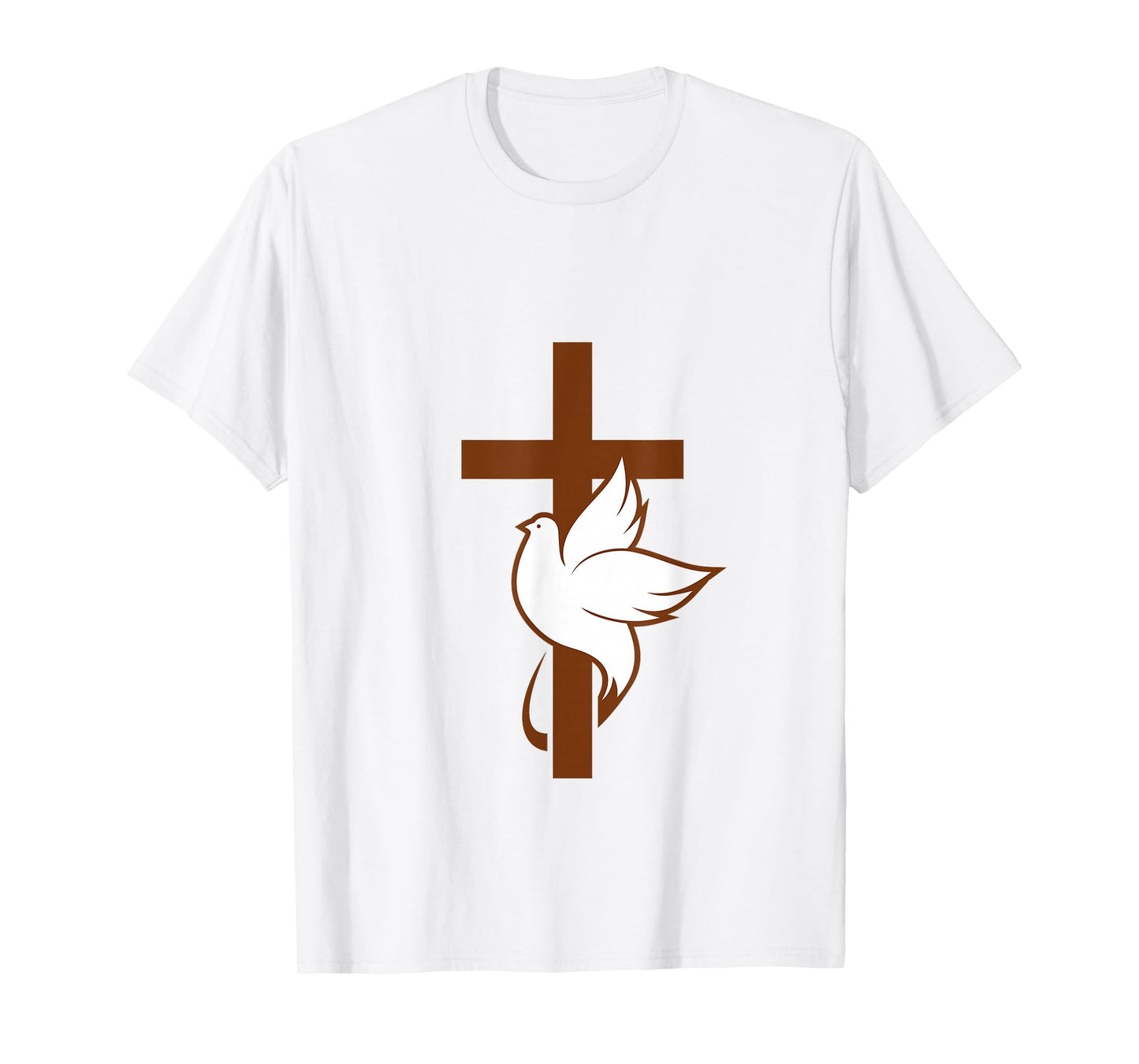 Cross with White Dove - Symbol of Faith, Peace and Hope T-Shirt