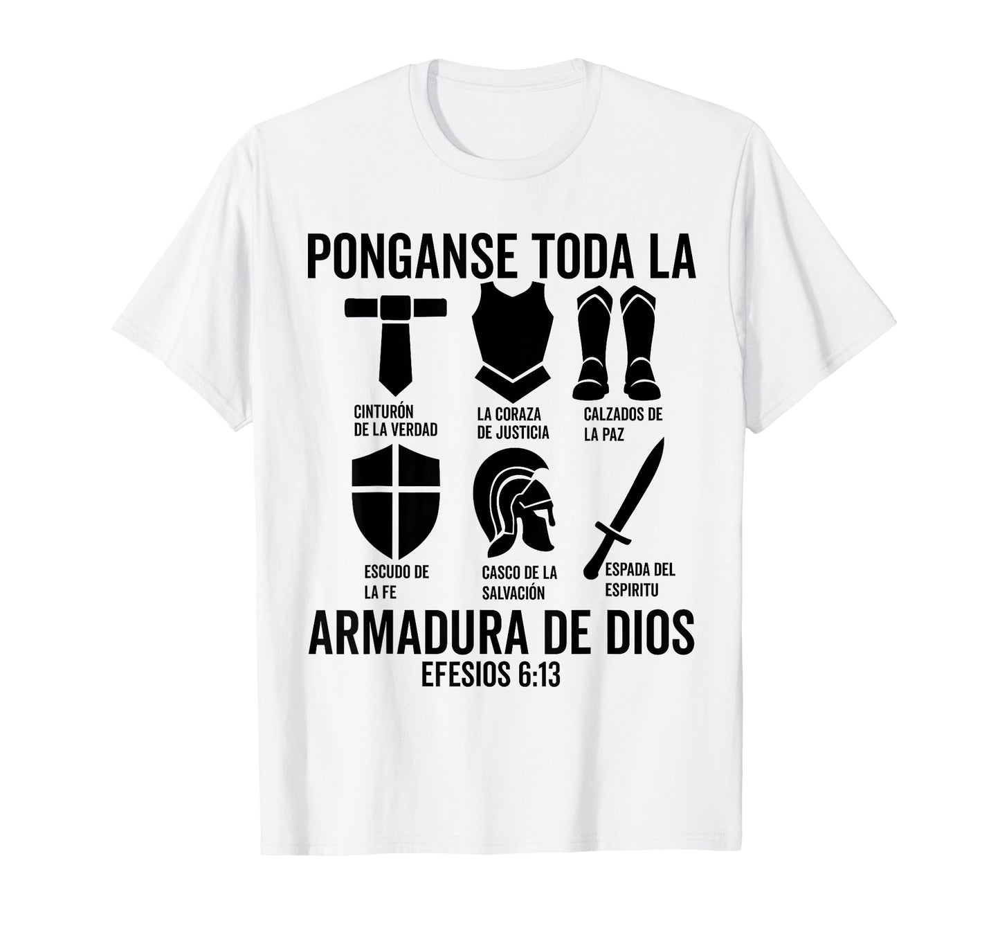 Camiseta cristiana espanol Efesios 6:13 Spanish Christians T-Shirt