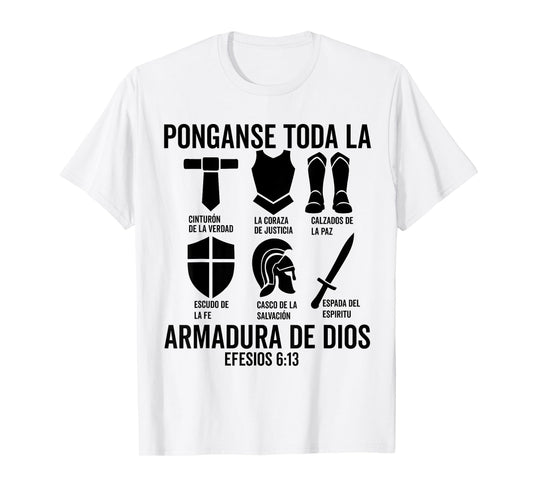 Camiseta cristiana espanol Efesios 6:13 Spanish Christians T-Shirt