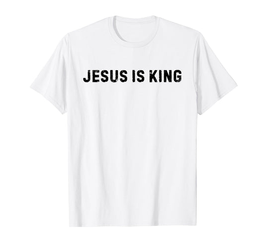 Jesus is King Christ Jesus Cross Religious Faith John 8:12 T-Shirt