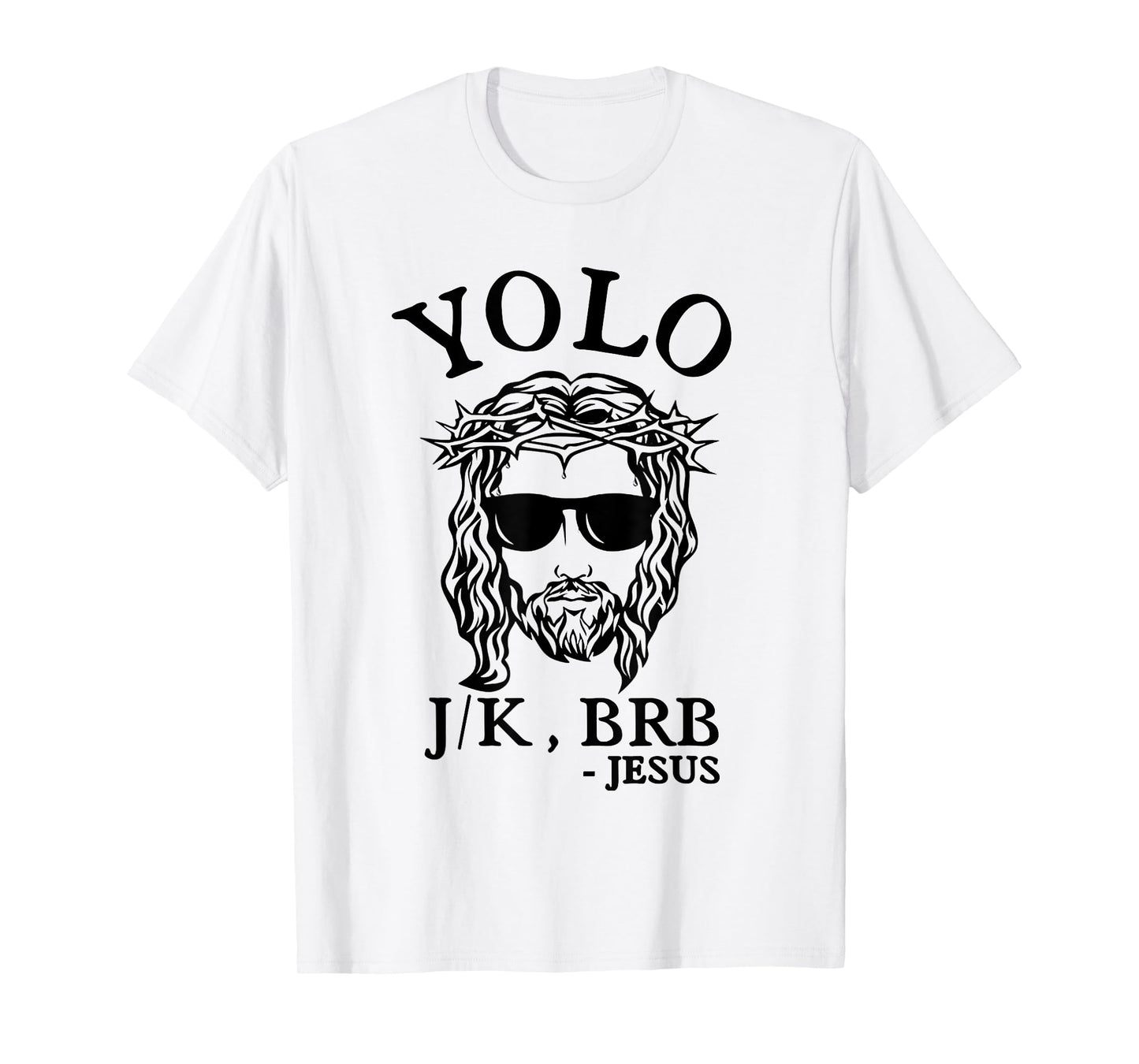 Easter Day Shirts Christian YOLO JK BRB Jesus God Funny Happy T-Shirt Grey Small Crew Neck Classic Fit Short Sleeve Unisex-Adults Women Casual Easter Fun Humorous Religious Theme Hunting T-Shirt