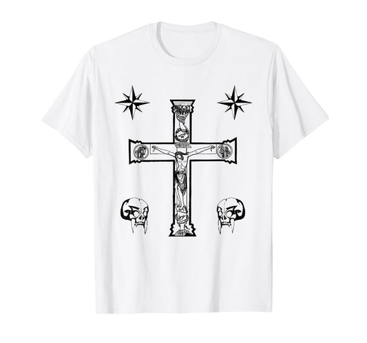 Funny Russian Prison Tattoos Criminal Christian Cross Jesus T-Shirt