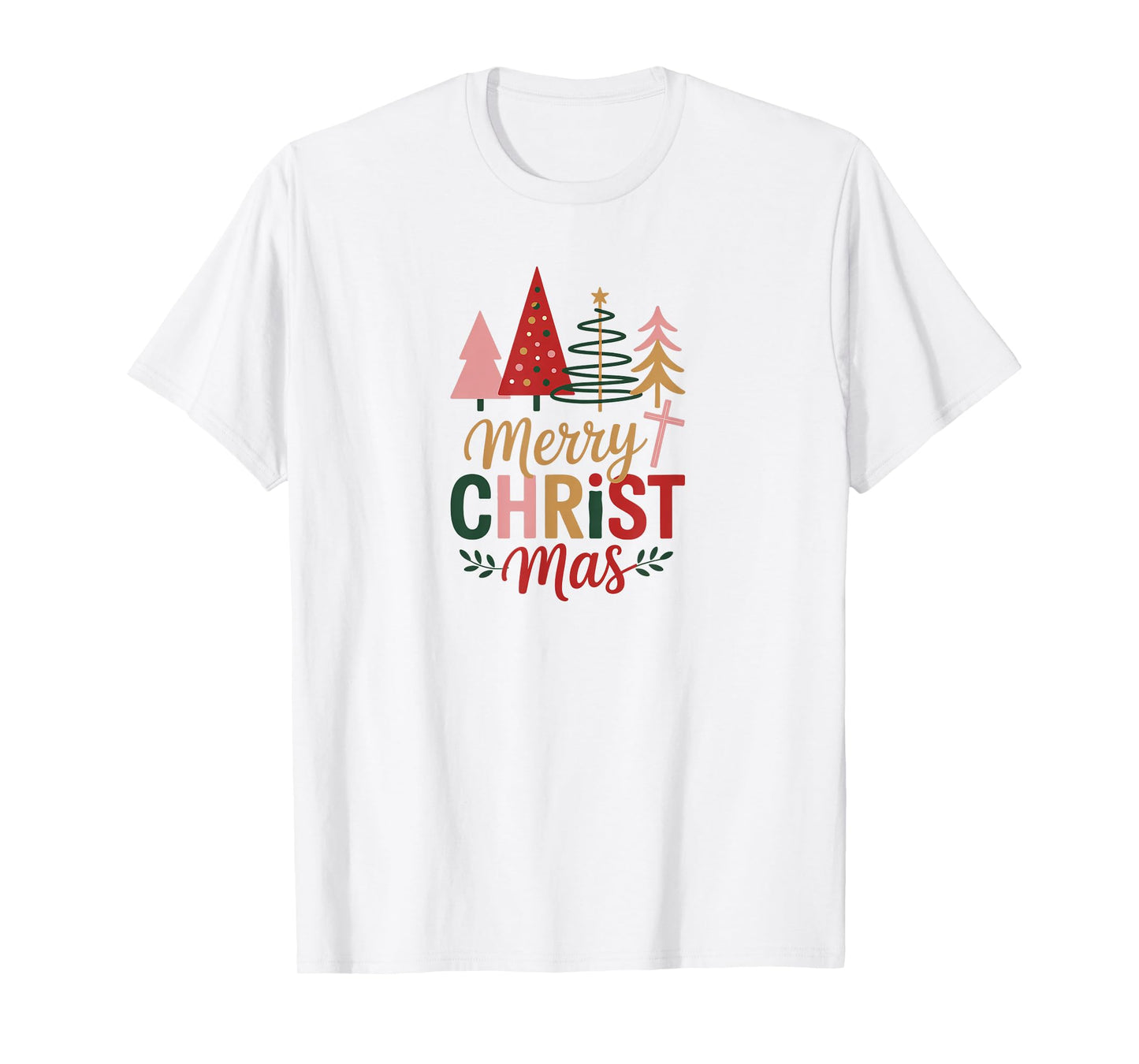 Merry Christmas Tree Christian Holiday T-Shirt