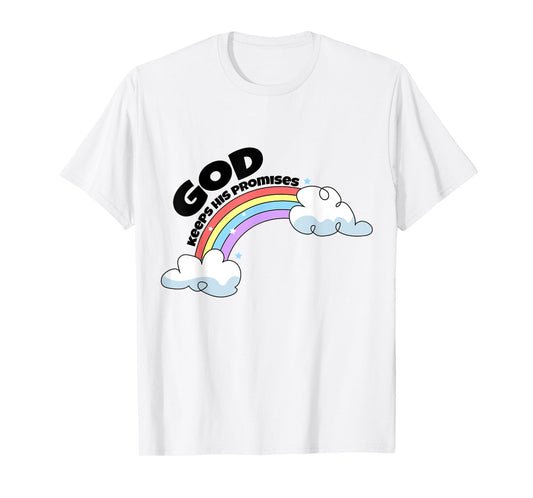 God Keep His Promises Christian Rainbow Religious Faith T-Shirt