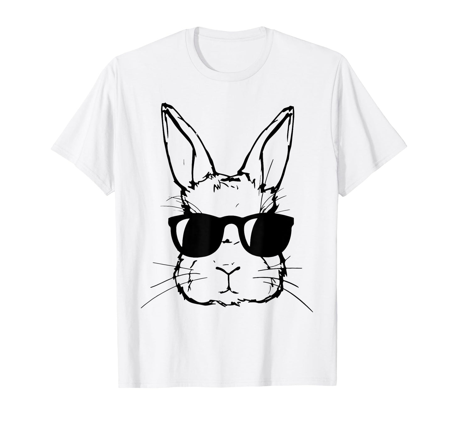 Cute Bunny Rabbit Face Tie Dye Glasses Girl Happy Easter Day T-Shirt
