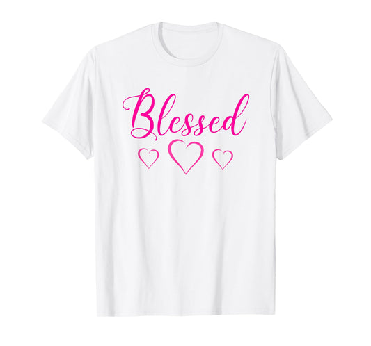 Blessed Tshirt for Women Heart Cute Sayings Tee Top T-Shirt
