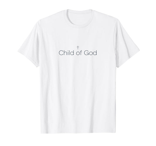 Child of God Minimalist Cross Design T-Shirt
