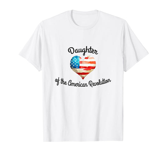 Daughter of American Revolution DAR History USA Heart b T-Shirt