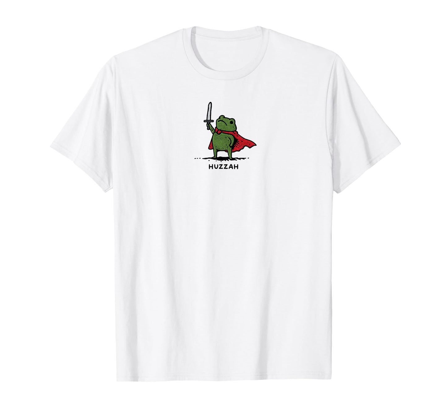 Huzzah Frog Knight Funny Sword Meme Quote T-Shirt