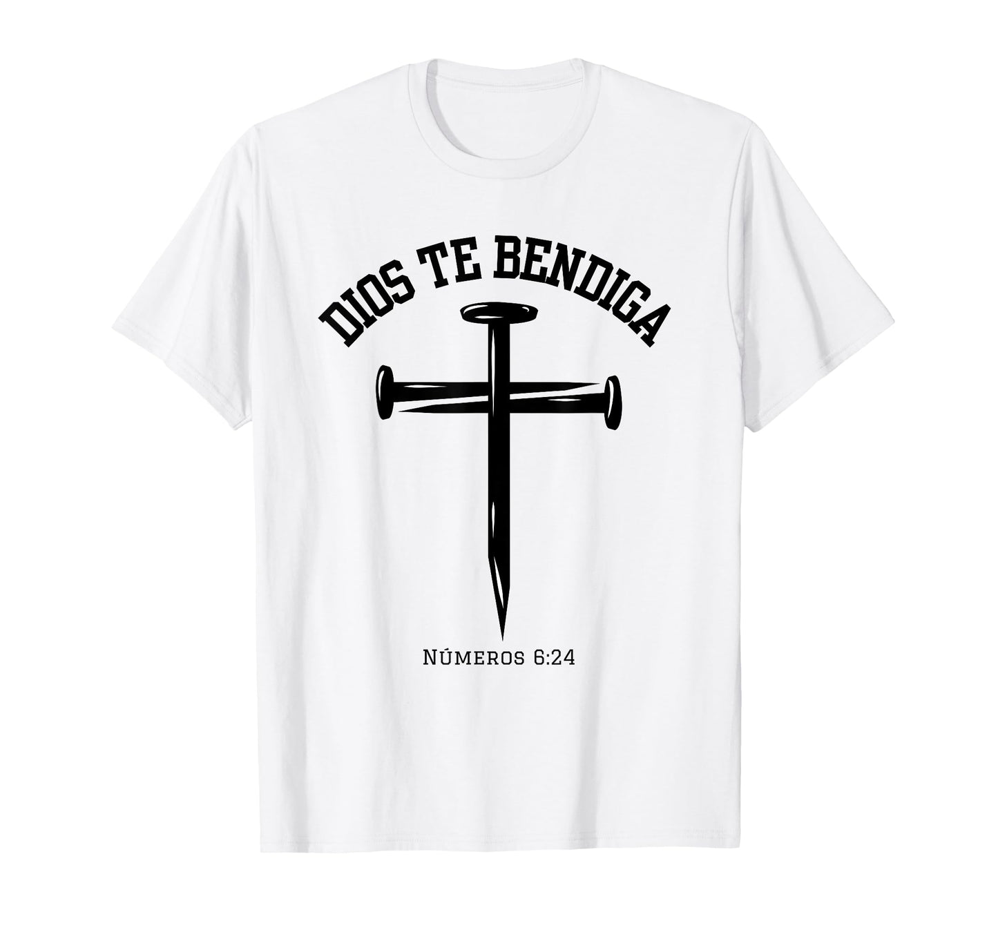 Dios te Bendiga, GOD BLESS YOU, Números 6:24, Cross T-Shirt