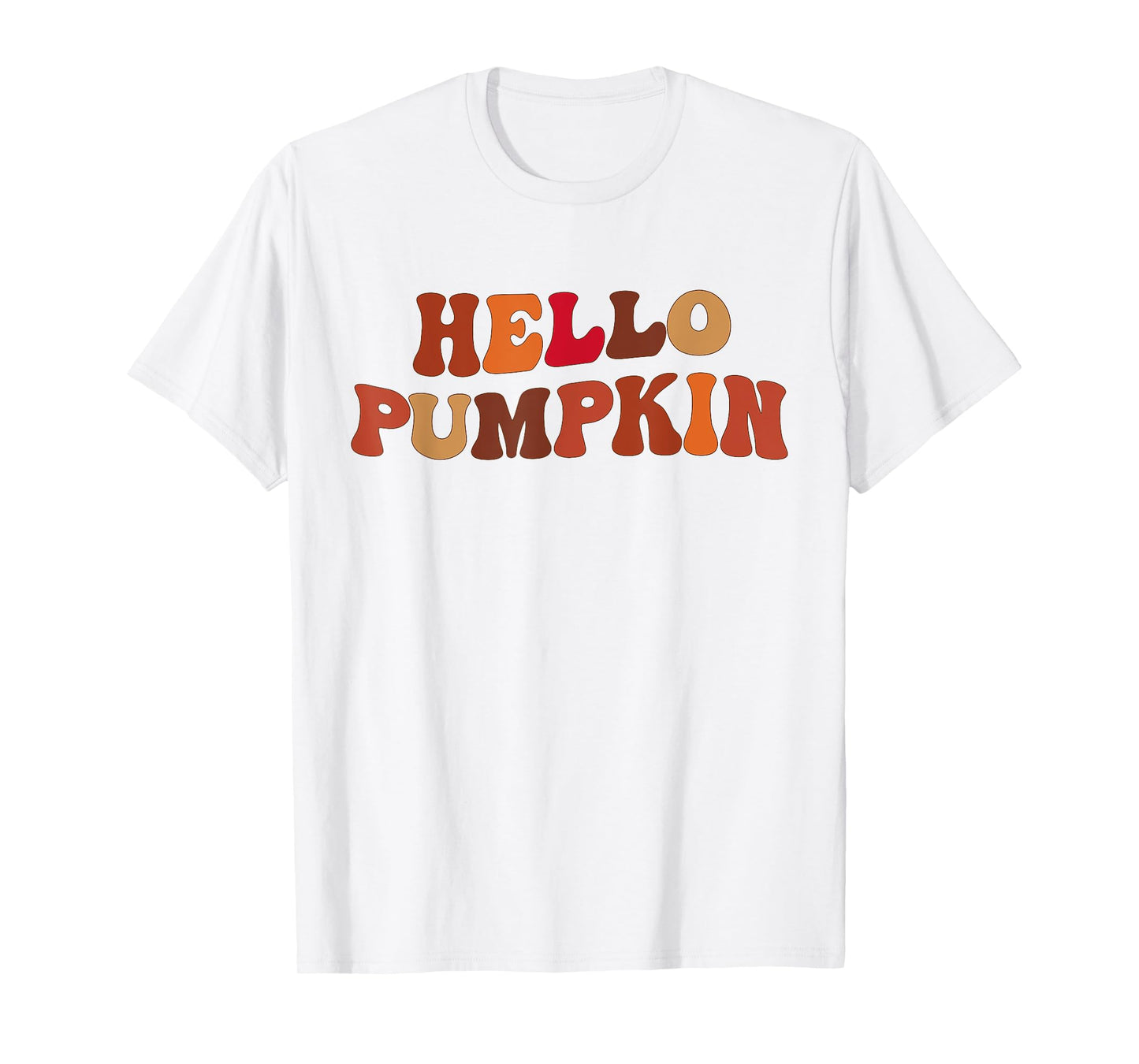 Happy Fall Hello Pumpkin Retro Fall Autumn Vibes T-Shirt