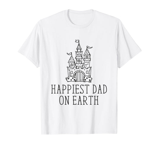 Happiest Dad On Earth Funny Family Trip Father's Day T-Shirt