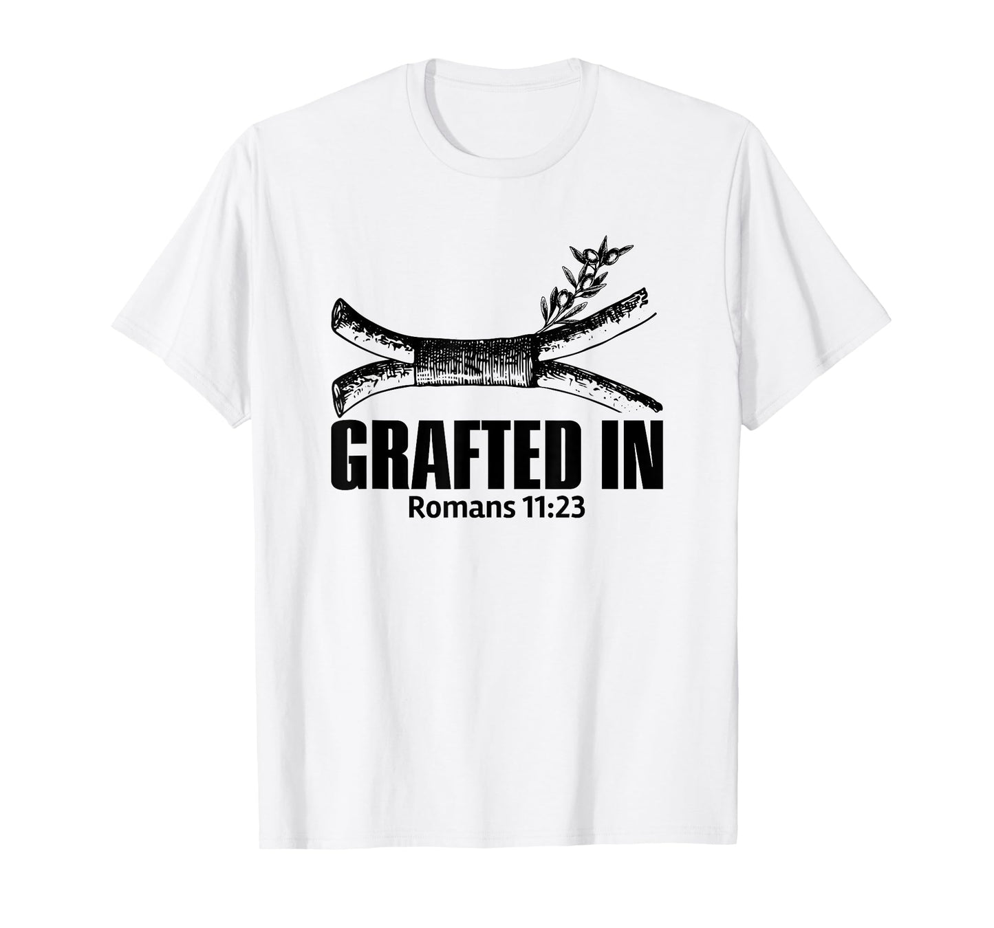 FTLOY HOLY CLOTHING GRAFTED IN ROAMNS 11:13 Blk T-Shirt