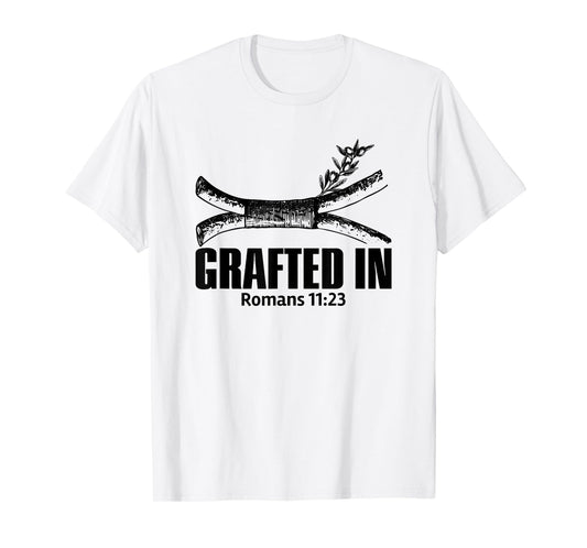FTLOY HOLY CLOTHING GRAFTED IN ROAMNS 11:13 Blk T-Shirt