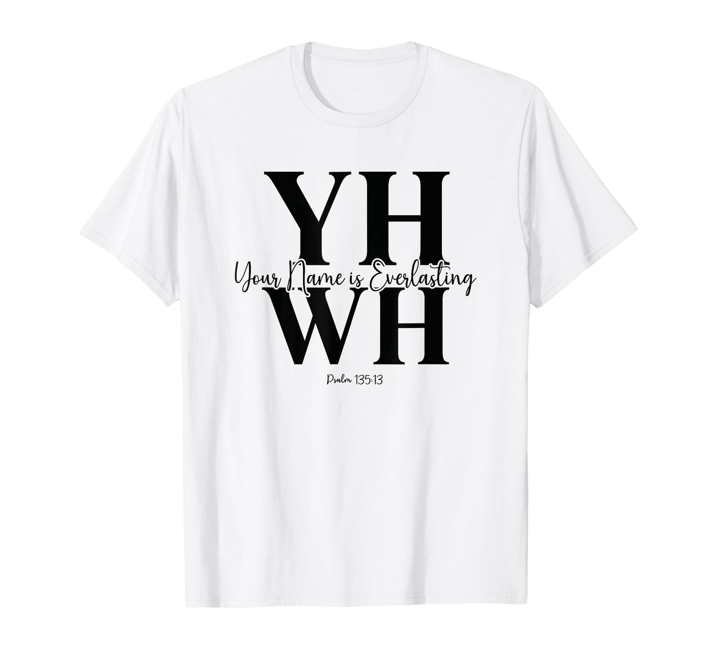 YHWH Modern Bold Christian Faith Minimalist Design T-Shirt