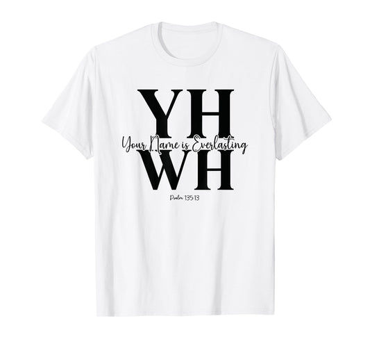 YHWH Modern Bold Christian Faith Minimalist Design T-Shirt