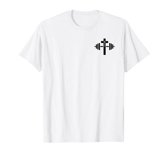 Lift Heavy Pray Hard Christian Workout Apparel 2 Sided T-Shirt