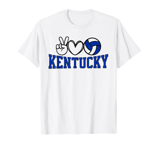 Peace Love Volleyball, Kentucky Women Teen Girls Tween T-Shirt