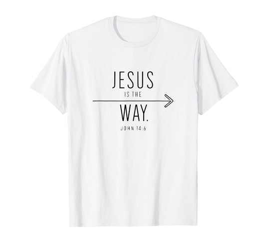 Jesus is The Way John 14:6 Christian Minimalist T-Shirt
