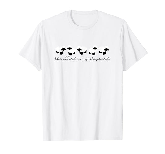 The Lord Is My Shepherd Christian Kawaii Sheep Cottagecore T-Shirt