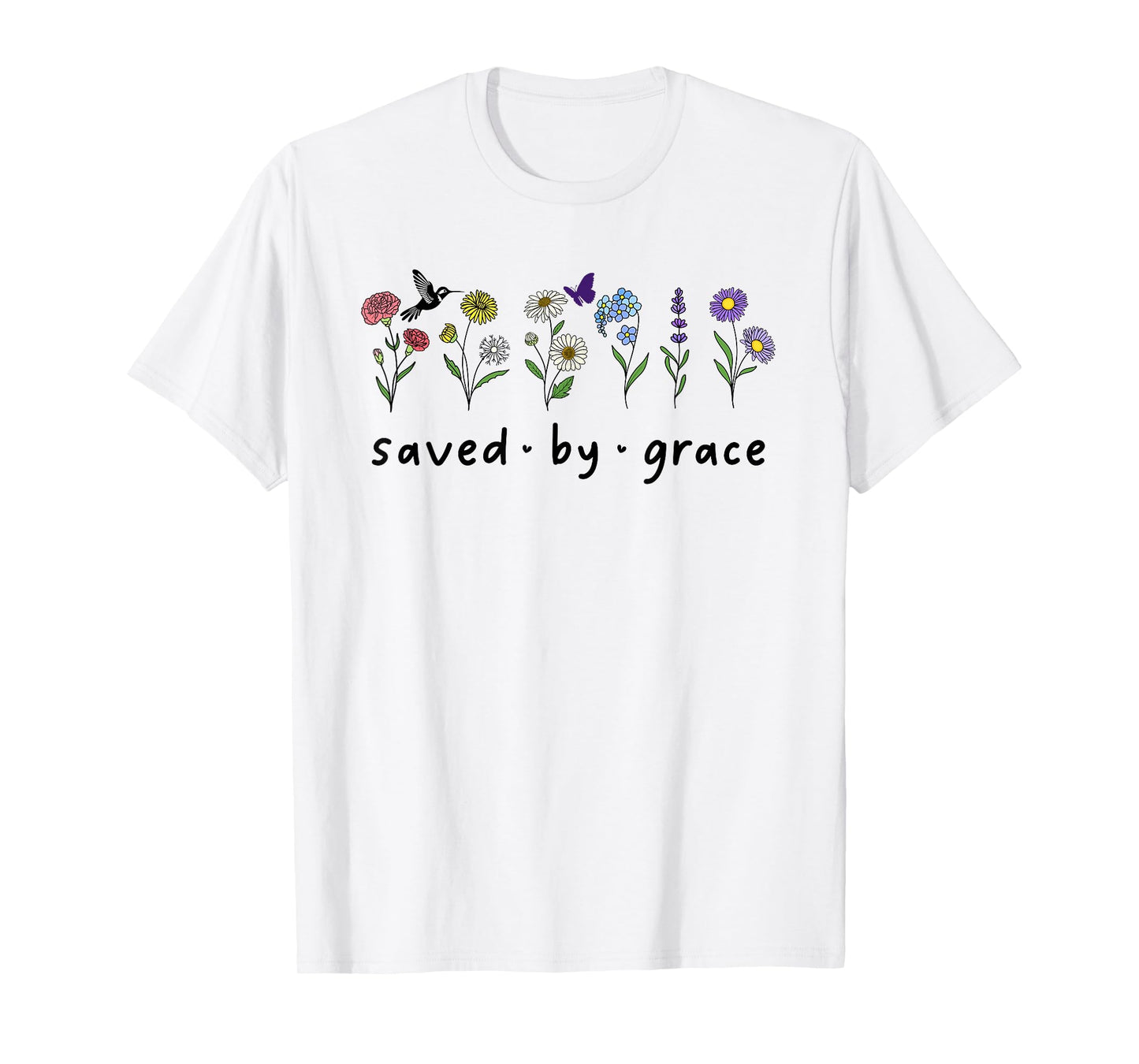 Saved By Grace Through Faith Christian Bible 2:8 Ephesians T-Shirt