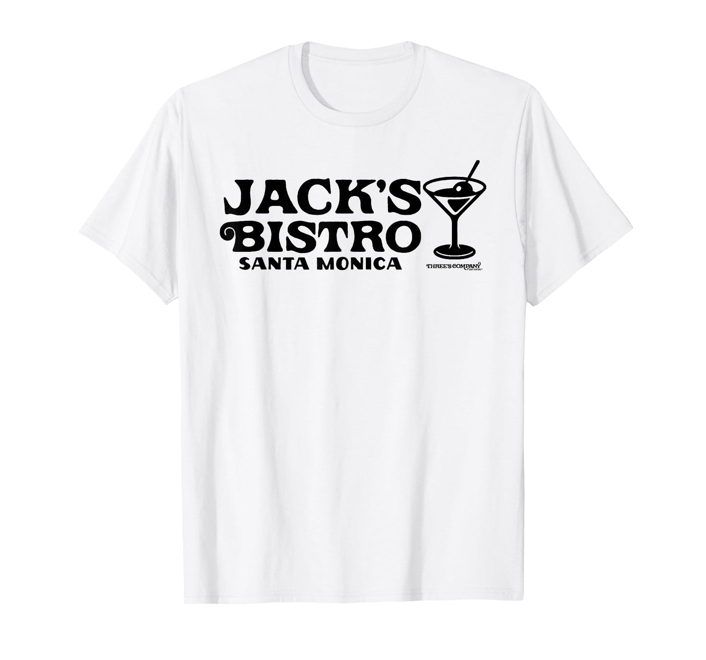 Jack's Bistro Logo Retro Three's Company Jack Tripper Pub T-Shirt