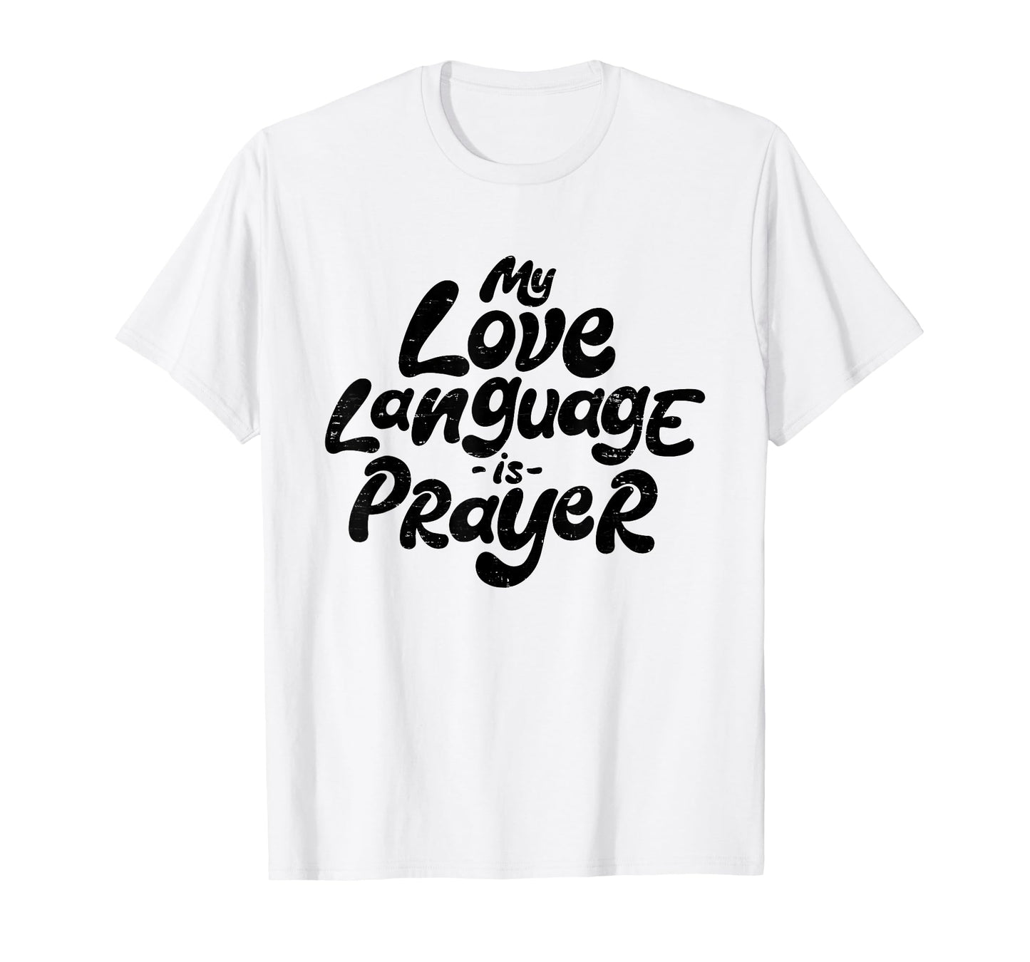 Retro My Love Language Is Prayer Jesus Christian Easter T-Shirt