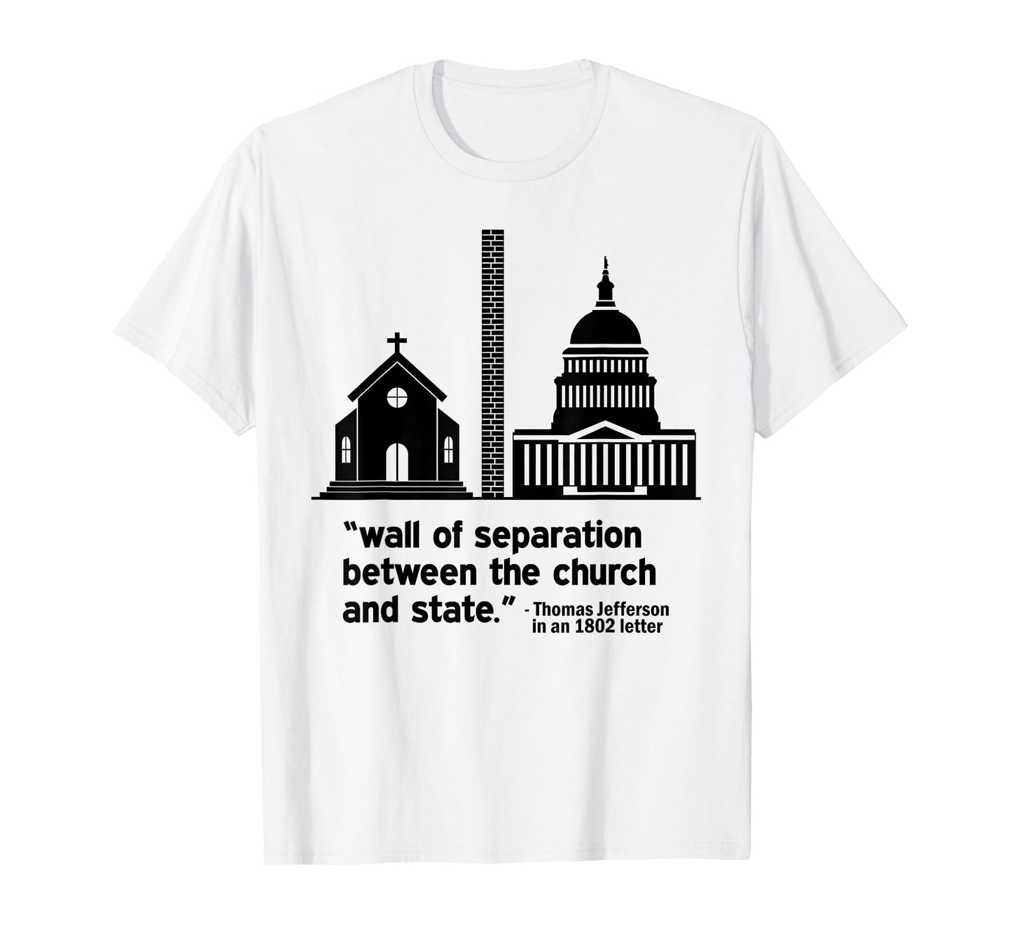 Build the Wall Separation Of Church and State America God T-Shirt
