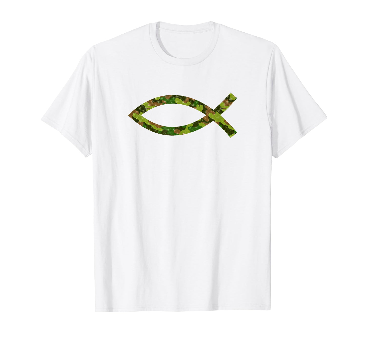 Jesus Christ Fish Camouflage Religious Christian T-Shirt