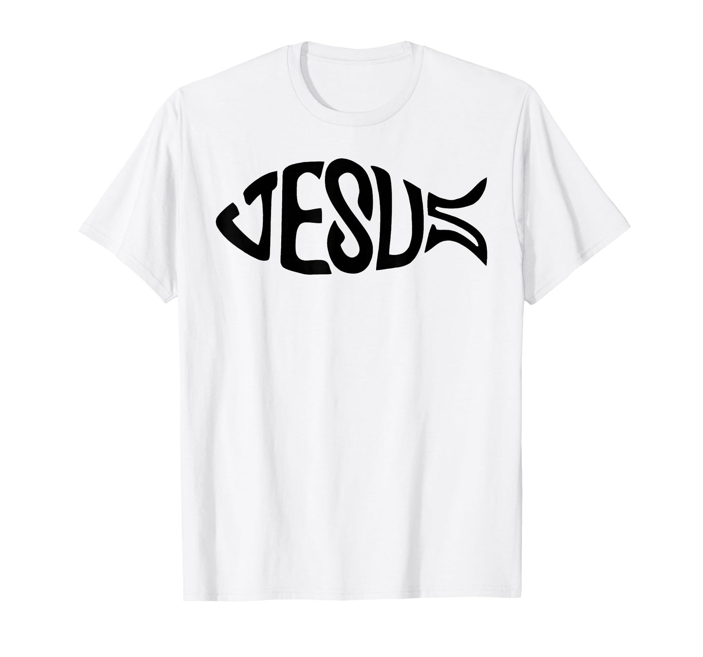 Jesus Ichthys Christian Cross God Faith Bible Religious Pray T-Shirt