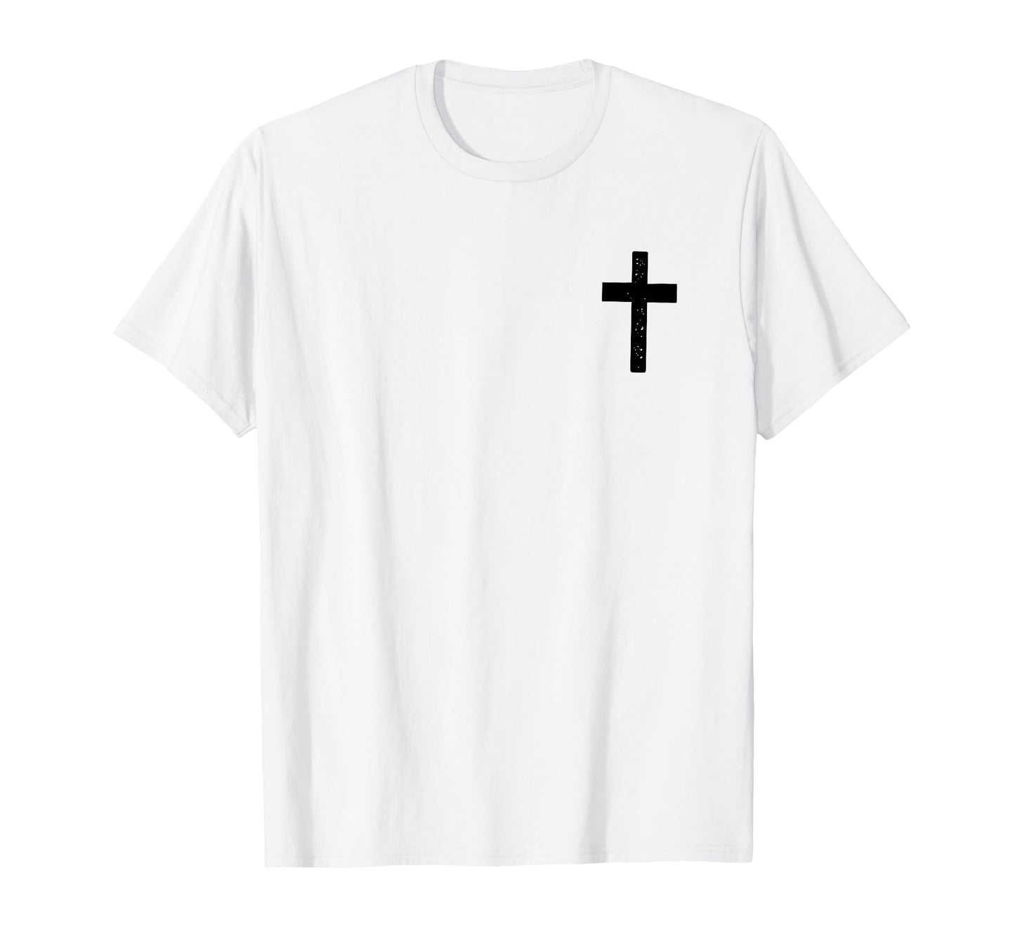 Not by My Strength But His, Christian, Jesus - Font & Back T-Shirt