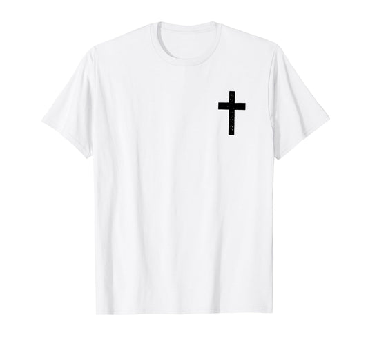 Not by My Strength But His, Christian, Jesus - Font & Back T-Shirt