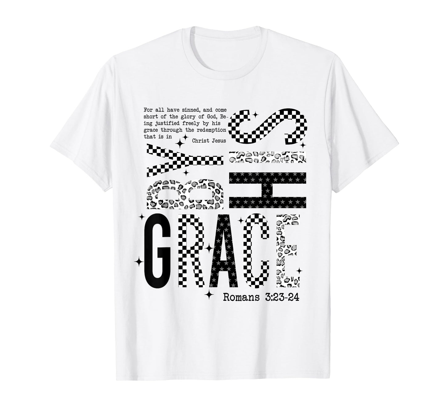 Saved by His Amazing Grace, Jesus Bible Verse Christian T-Shirt