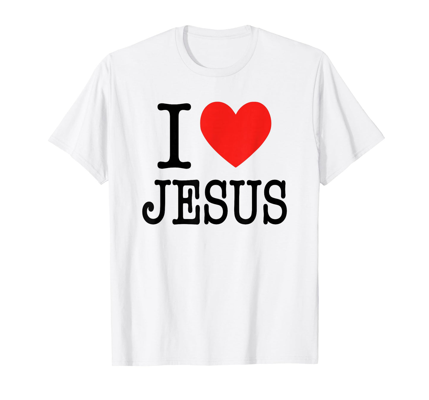 (Front Back Designs) I Love Jesus - Jesus Loves U, Christian T-Shirt