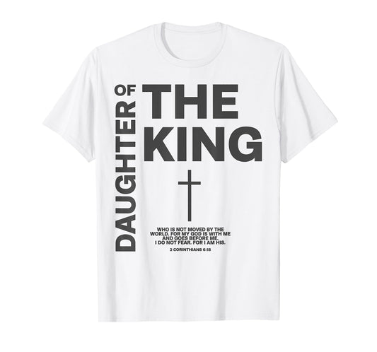Daughter of King Child of God Jesus Christian Women Kids T-Shirt