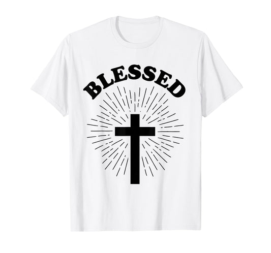 Vintage Blessed Christian Faith Cross Jesus Lover Spiritual T-Shirt