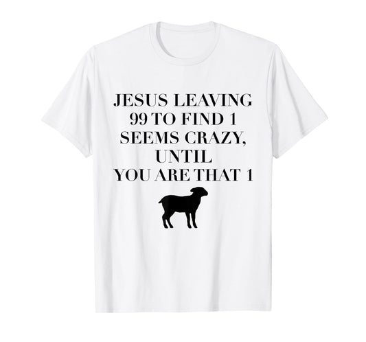 Christian Jesus Lovers Leaving 99 Find 1 Funny Saying Gift T-Shirt