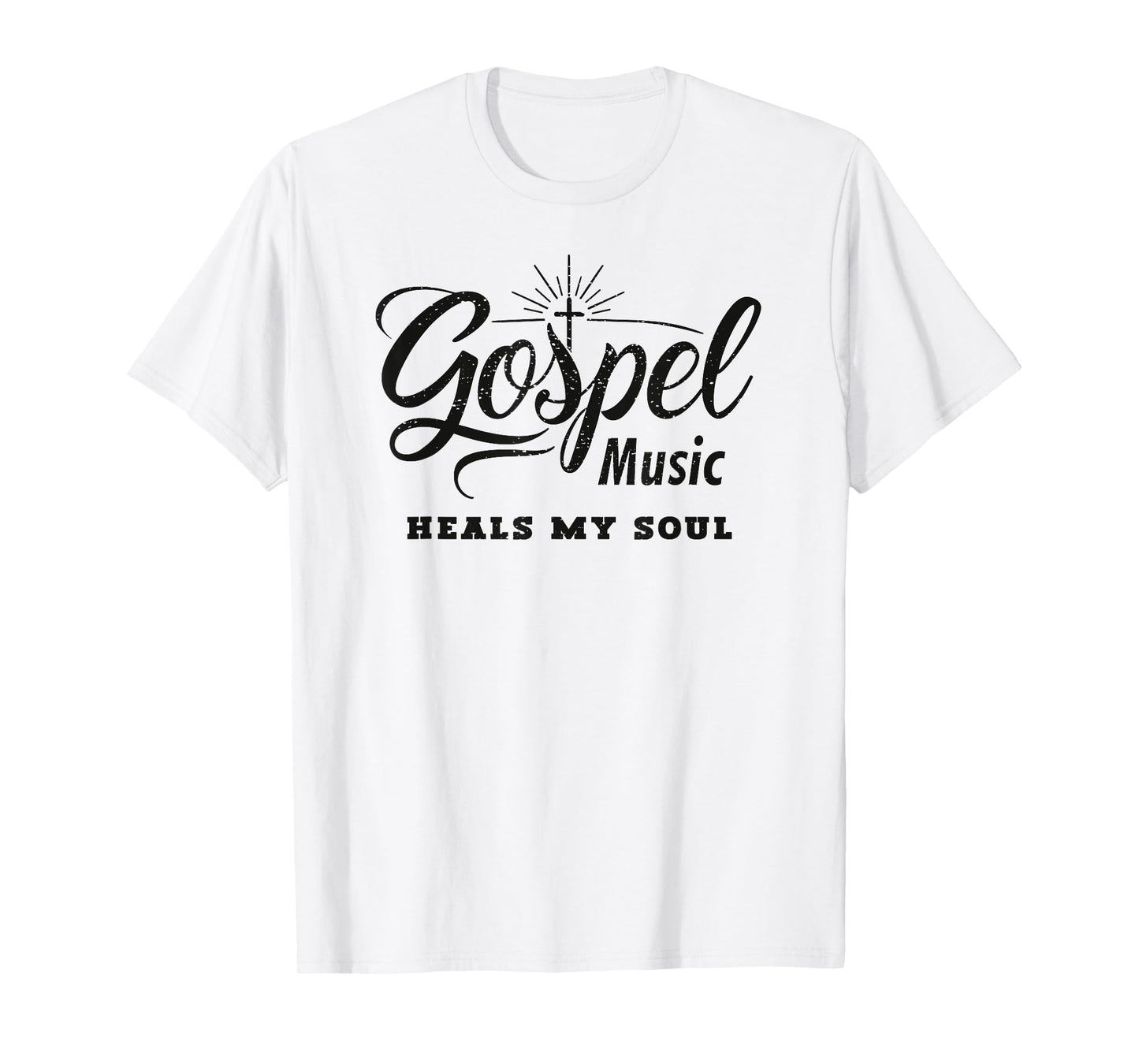Gospel Music Heals My Soul Christian T-Shirt