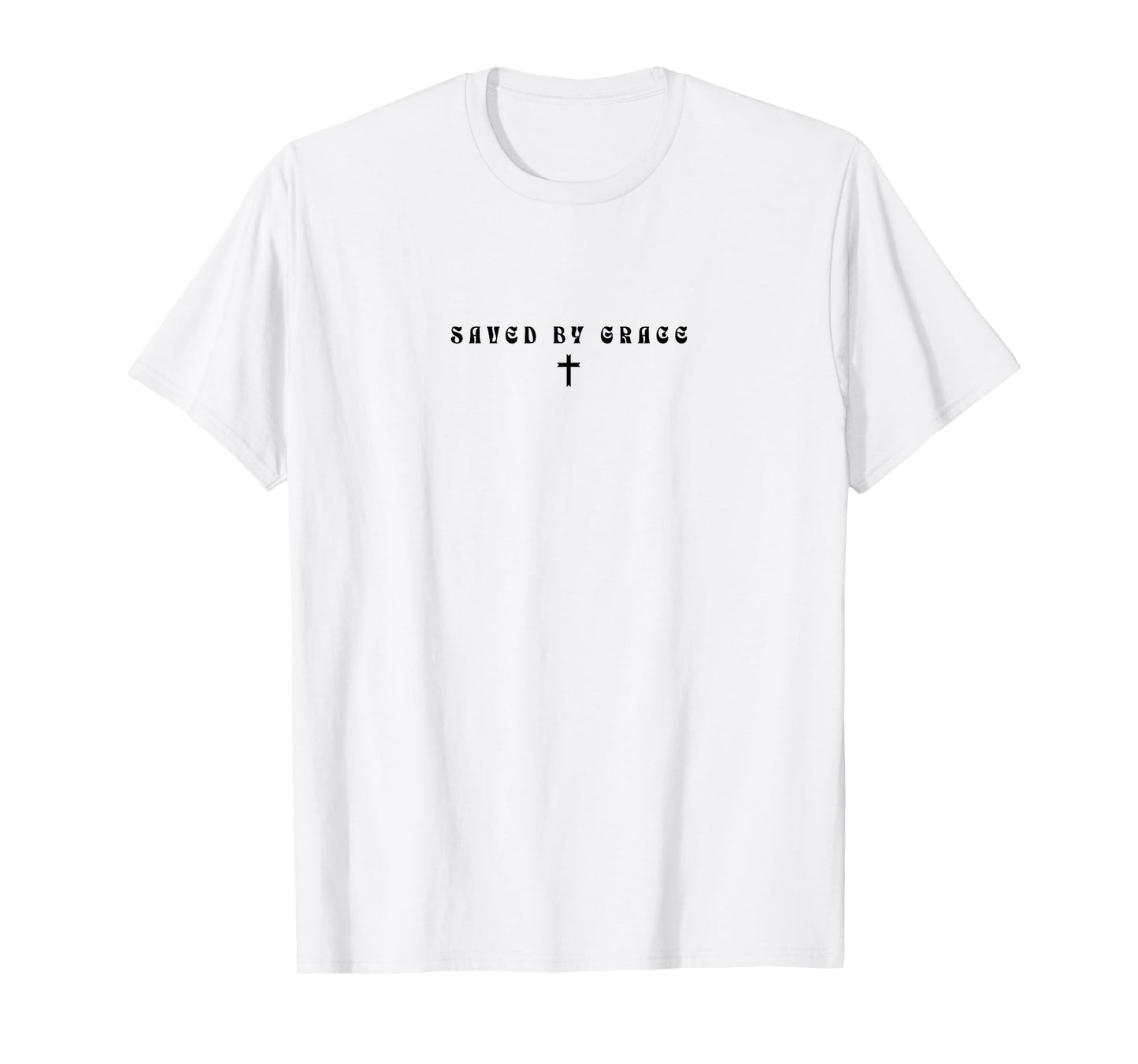 Saved By Grace Subtle Christian Minimal Religious Faith T-Shirt