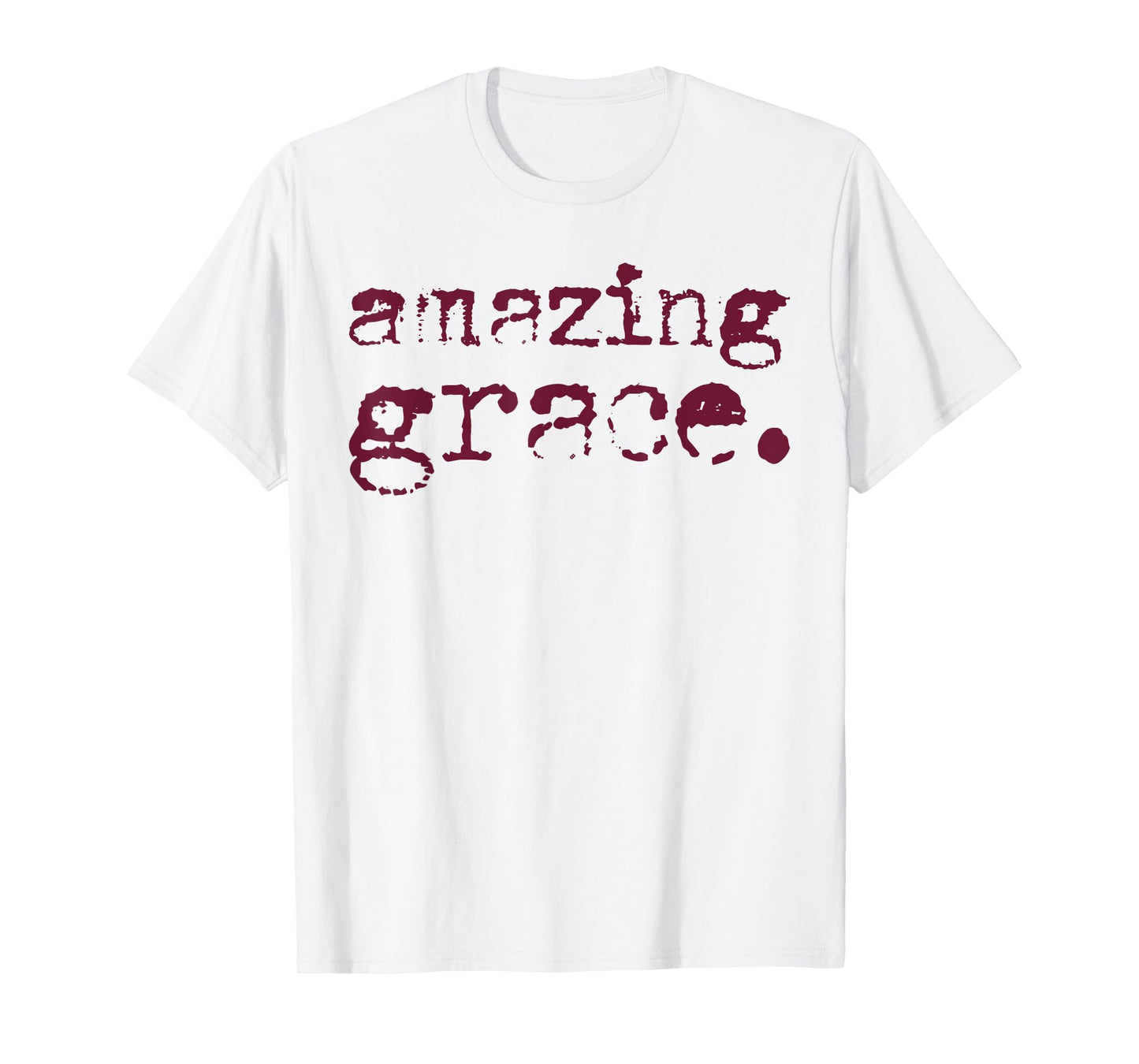 Amazing Grace Christian Quote Vintage Retro Faith Tee T-Shirt