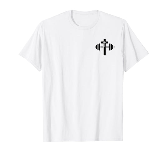 Lift Heavy Pray Hard Christian Workout Apparel 2 Sided T-Shirt