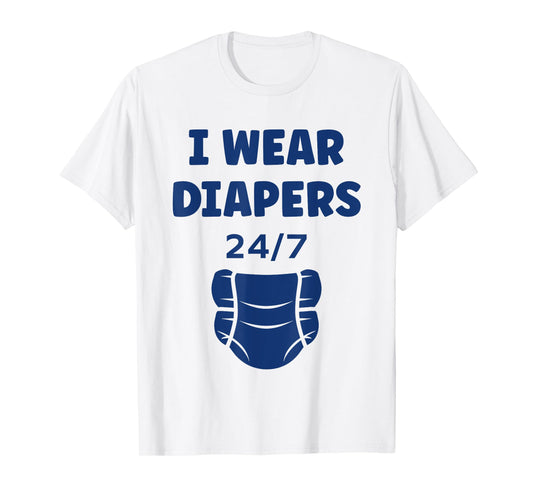 Diaper Minimalist Baby Parent i wear Diapers T-Shirt
