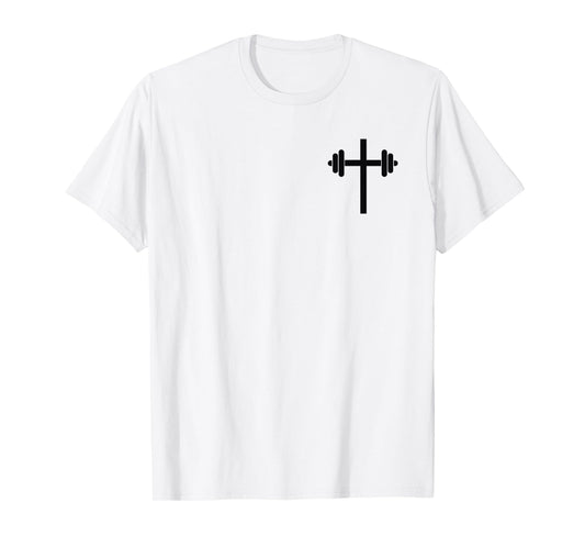 Lift Heavy Pray Hard Christian Workout Apparel 2 Sided T-Shirt