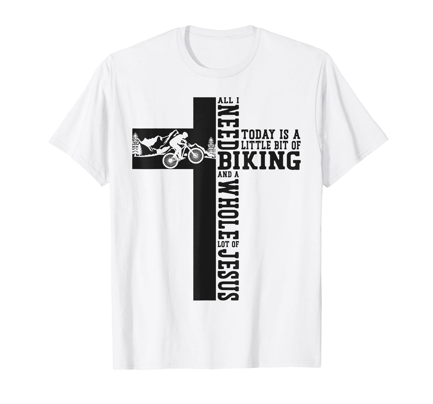 Enduro MTB Mountain Bike Riding Downhill Christian Faith T-Shirt