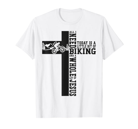 Enduro MTB Mountain Bike Riding Downhill Christian Faith T-Shirt