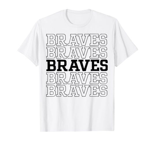 Retro Braves Graphic Distressed Style Gift For Men Women T-Shirt