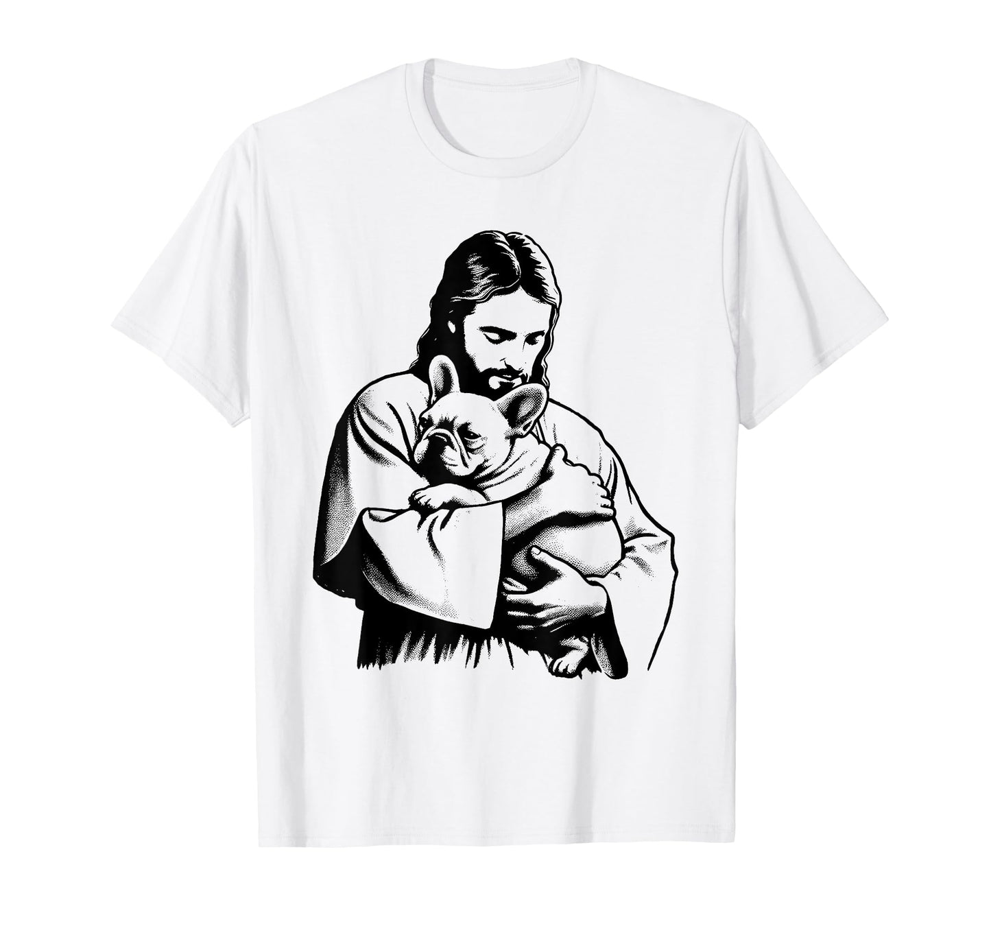 Jesus French Bulldog - Funny Christian Religious Dog Lover T-Shirt for Men Women Kids