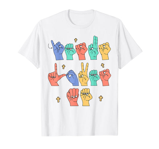 ASL Jesus Loves Me I Christian Jesus Toddler God Son Sister T-Shirt