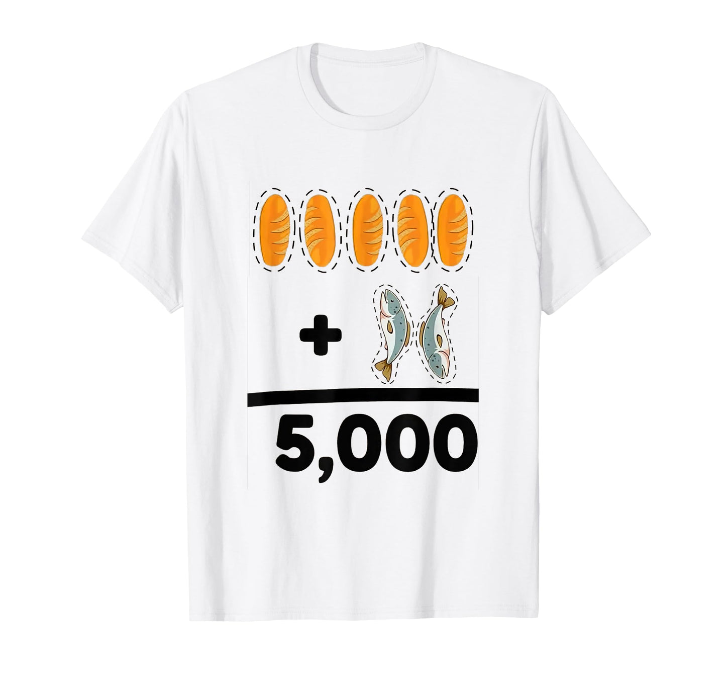 Vintage Jesus Give God Your 5 Loaves Bread and 2 Fish T-Shirt