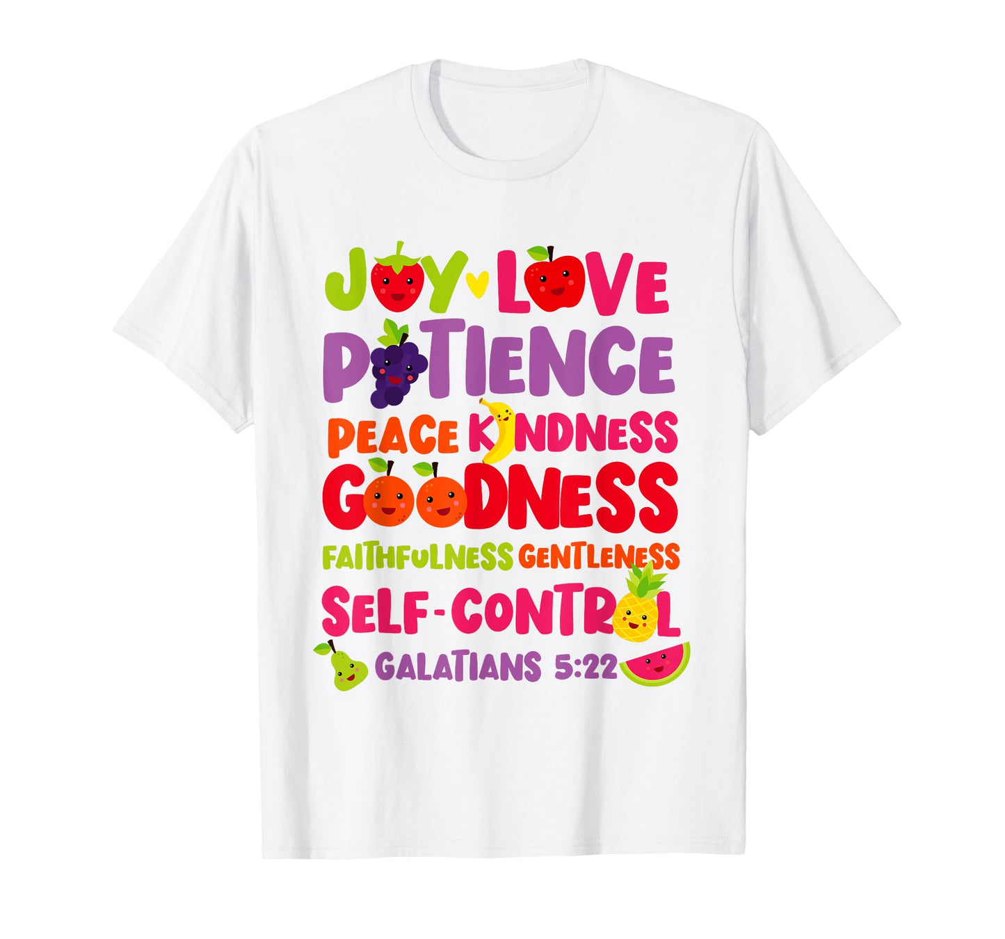 Christian Bible Verse Fruit Of The Spirit Galatians 5:22 T-Shirt